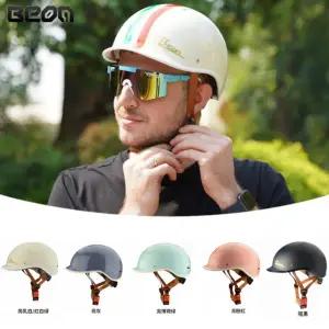 바이크 오토바이 반모헬맷 Beon 전기 자동차 헬멧 자외선 차단 초경량 레트로 복고풍 엔틱 하프 단색 심플