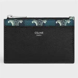 [셀린느] 남성 카드 홀더 레더 앤 코팅 캔버스 블랙 네이비 153958547