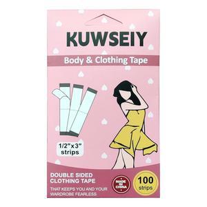 패션용 양면 테이프 100장, 의류용 테이프, 방수 패션 의류 패브릭 테이프에서 피부까지, 강력 접착 바디 모든 피부 색조를 위한 보이지 않는 투명