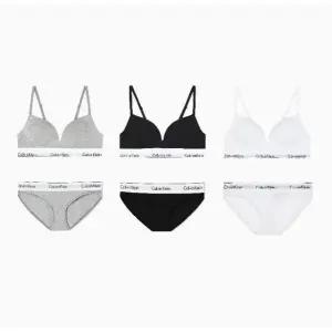 Calvin Klein Jeans 언더웨어 여성 모던코튼 AF 푸쉬업 브라 팬티세트 3 Color F3787AD QF7623AD