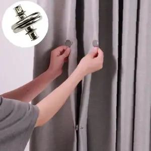 자석 커튼 고정 클립 암막 커튼 여닫이 고정핀 자석식 버클 집게 간편 부착형