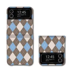 아칸 밍에르 귀여운 아가일 Z플립3/4 클리어 하드 케이스