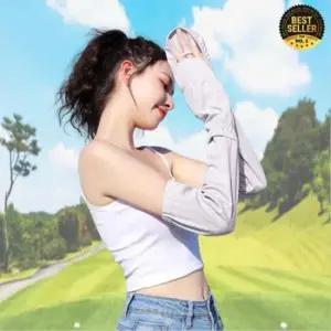 테니스쿨토시 헐렁한팔토시 골프 운전용 여름 냉감 쿨토시 쿨링원단