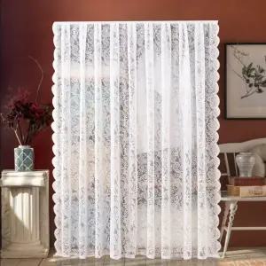 레이스 커튼 선반장 가림막 가리개 공주방꾸미기 찍찍이형 가리개커튼 책