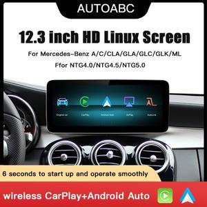 메르세데스 벤츠 NTG5.0 GLA CLA GLC W205 W176 C117 X156 W212 용 무선 카플레이, 안드로이드 오토 12.3