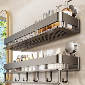 무타공 흡착식 욕실 선반 벽걸이형 화장실 올 알루미늄 정리함