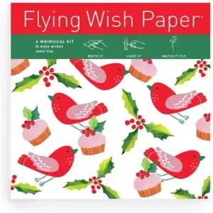 플라잉 위시 페이퍼 크리스마스 케이크 컵케이크 오리지널 키트 아트워크 라지 7인치 x