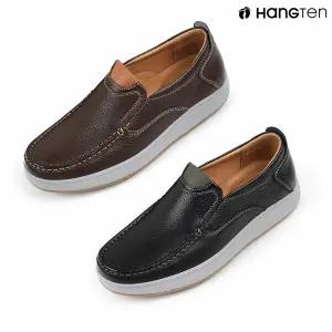 행텐 HT-5507 남성 천연가죽 슬립온 발편한 캐주얼 구두 밴딩 단화 컴포트슈즈