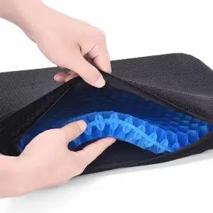 [케이솔루션]벌집 통풍 말랑한 젤리 실리콘 방석 소형 1개+커버 세트