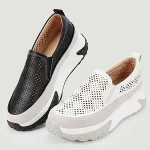 [오노마] ONM 키높이 펀칭 쿠션인솔 슬립온 여성 여름 모던스니커즈