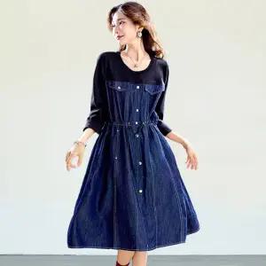 [루미루나]포켓밴딩데님원피스