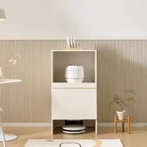 [히트가구] G2151 로봇청소기 렌지대 수납장 600 (착불)