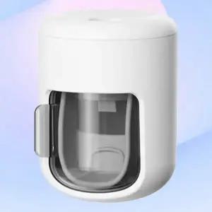 (색상 화이트)벽걸이 자동 치약 디스펜서 압출기 치약 짜개 무타공 거치대 욕실_24778510