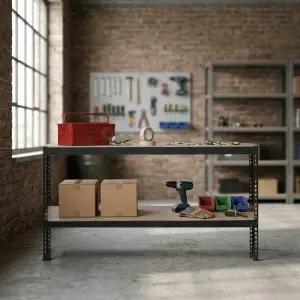 [아트박스]/비더블유아이 스피드랙 앵글작업대 1500x900x750 2단 택배포장