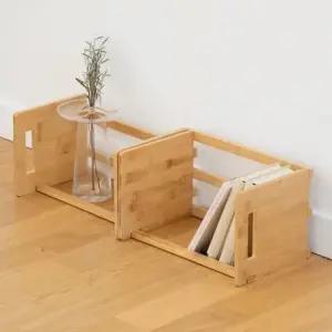 원목 책꽂이 늘어나는 데스크정리 책상 사무실 간이