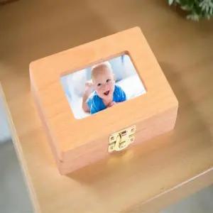 배냇머리 보관함 아기 신생아 액자 배냇함 원목 선물 유치 보관 탯줄 케이스