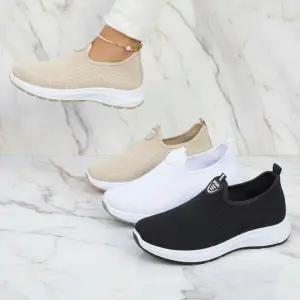 아트박스/신상오픈런 여성 통기성 슬립온 에어니트 데일리 슈즈