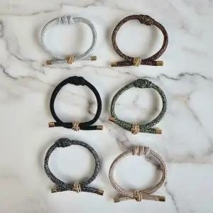 아트박스/신상오픈런 여성용 럭셔리 골드펄 헤어타이 헤어밴드