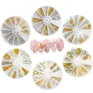 네일장식 스터드 체인 스톤 20종세트 네일데코 메탈파츠 큐빅장식 네일악세사리