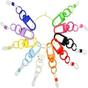 10 PCS 미니 컬러 펜 클립 배지 릴 홀더 랍스터 걸쇠 간호사 액세서리(실리콘 슬리브가 직경 0-20mm에