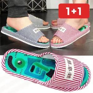 사무실용 남녀공용 지압슬리퍼 자석 붓기완화 거실 실내화  1+1