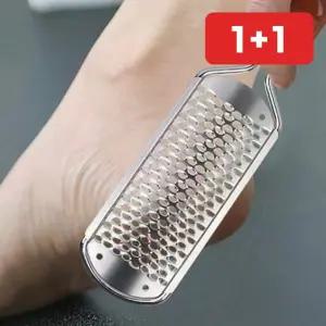 욕실용 발각질제거기 뒤꿈치 굳은살제거 스텐 발파일 대형 물세척  1+1