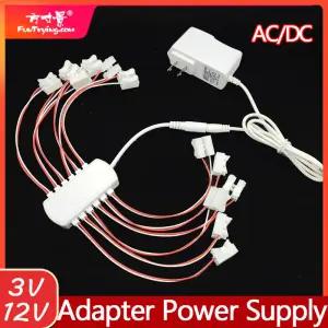 3V/5v/12V AC/DC 어댑터 전원 공급 장치(12포트 포함) AU/EU/US/USB 플러그 모델 램프/철도/기차