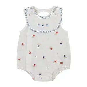 [압소바](김해점)(26년 S/S 출산.백일선물) 베베 무소 바디슈트(턱받이)//백IVORY