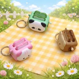 귀여운 토스터 키캡키링 미니 키링 가방 키링 캐릭터 열쇠고리 선물 소품