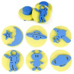 도장놀이 스탬프 키즈 퍼니 6종세트 (우주탐험) 미술 물감 학습 도구