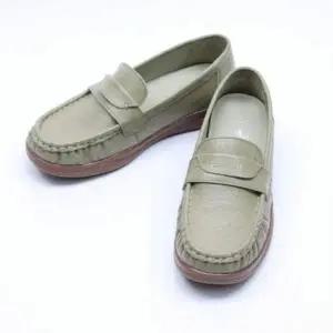 [하프클럽/다잇템]여성 봄가을 일상용 레더 평평한 코지 신발