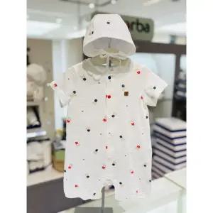 [압소바](의정부점)(압소바 26년 S/S 말띠 임신출산축하선물)베베 반소 우주복+모자세트 (A1310616) 백I...