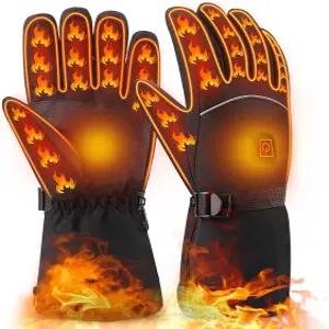 남성용 온열 장갑 전기 겨울용 방수 난방 따뜻한 열 터치스크린 추운 날씨 손난로 야외 오토바이 스키