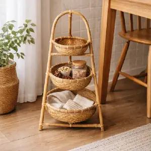 (선택 발리 3단 바스켓)주방수납 노마진 주방데코 수납바스켓 3단 3단 발리 바스켓