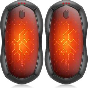 충전식 손난로 전기 2팩 스마트 칩이 포함된 긴 안전 열 휴대용 포켓 히터 크리스마스 선물 골프 캠핑 사냥