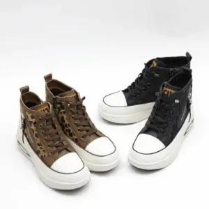 [하프클럽/다잇템]여성 하이탑 일상 코지 두꺼운굽 키높이 운동화