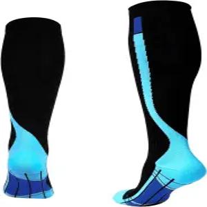 여성용 및 남성용 압박 양말(20-30mmHg) 순환 달리기 운동용 무릎 하이 서포트 스타킹 졸업