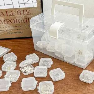 [PM] 파츠 비즈 보관 투명 케이스 미니 소품 정리 보관함