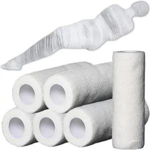 파티 사진용 6롤 할로윈 미라 붕대 랩 좀비 스트레치 자가 부착 응집 롤 운동용 거즈 테이프 여성 남성