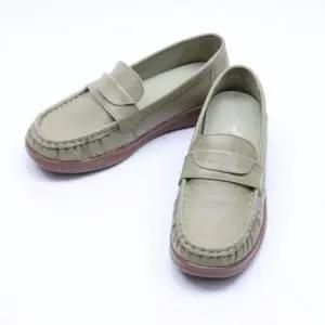 [다잇템] 여성 레더 코지 일상용 평평한 봄가을 신발