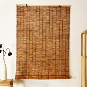 롤러 음영 블라인드 리드 커튼 커튼 셔터 리프터 야외 그늘 나무 자연 창 주방 발코니 티 룸