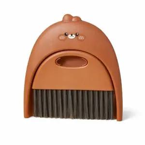 ( )곰돌이 책상 키보드 틈새청소 브러쉬 미니 청소 빗자루세트