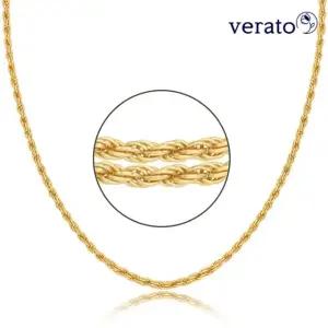 베라토 18K 베이직 로프 체인 목걸이