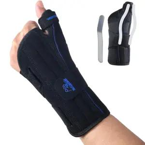 엄지손가락 지지가 있는 NuCamper 손목 보호대 De Quervains 건막염 건염 남성용 트리거 부목 - 왼손