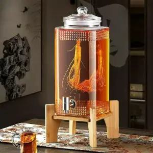 담금주병 과실주 수도꼭지 술 산삼 유리 병 뱀