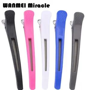 6pcs 악어 헤어 클립 미용 클램프 고무 섹션 머리핀 스타일링 액세서리