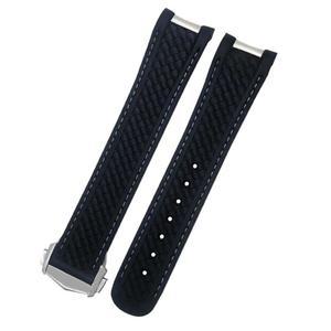 [미국배송] 오메가 시마스터 아쿠아 테라 150 워드타이머 AT150 메탈 엔드 20MM 21MM 고무 실리콘 FKM 시계 스트랩용 KLVN 불소 밴드