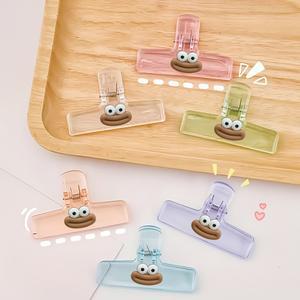 6개입 귀여운 음식 클립 간식 봉투 주방용품 클램프 티켓 파일 문서 보관 조미료 신선한