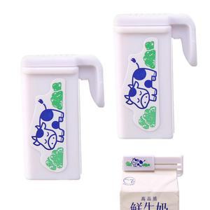 2PCS 우유 상자 씰링 클립 가능한 실러 박스형 방지 신선 누출 재사용 유지 개폐식