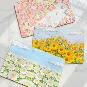 [할인바이할인][1+1] 복을 부르는 행운가득 발매트 논슬립 플라워매트 (총 2P)